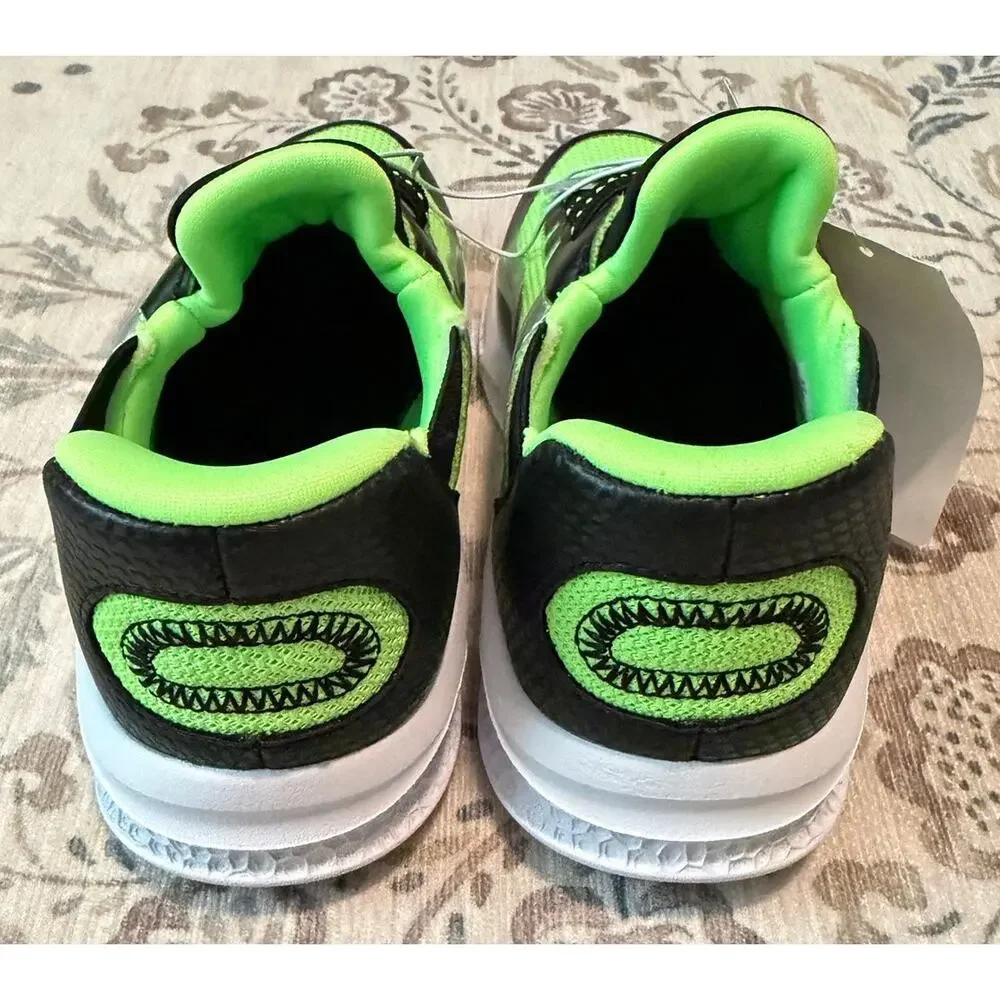 Skechers S Sport Kids Myles Light Up Sneakers Neon Green Black Size 12 NEW